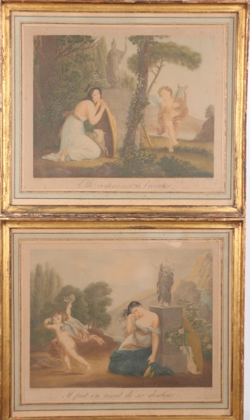 ÄLDRE GRAFISKA BLAD, 2 st, 1800-tal