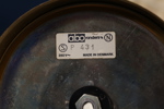 Bordslampa, Abo Randers, Danmark, mässing samt bordslampa, chelsom, höjd 28 resp 35 cm