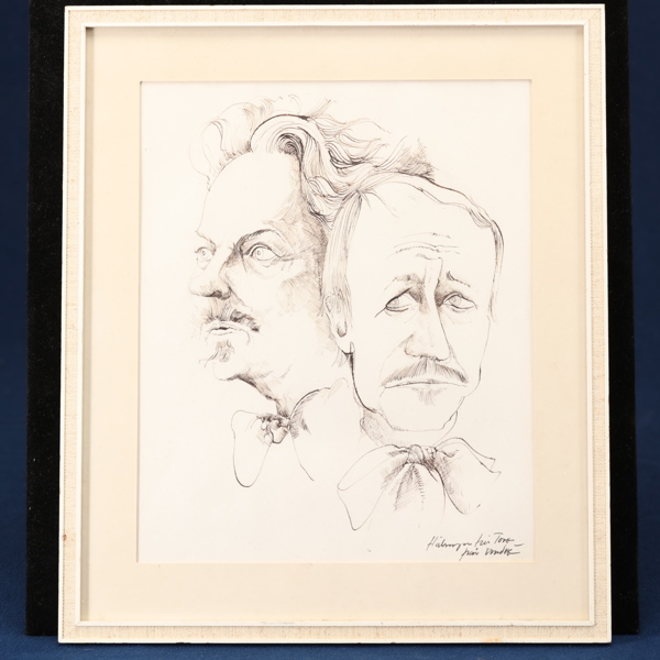 André Prah (född 1941), Gösta Ekman som Strindberg, tusch, med dedikation, bildmått 23 x 16 cm _894a_8dafabf960e8fb4_lg.jpeg